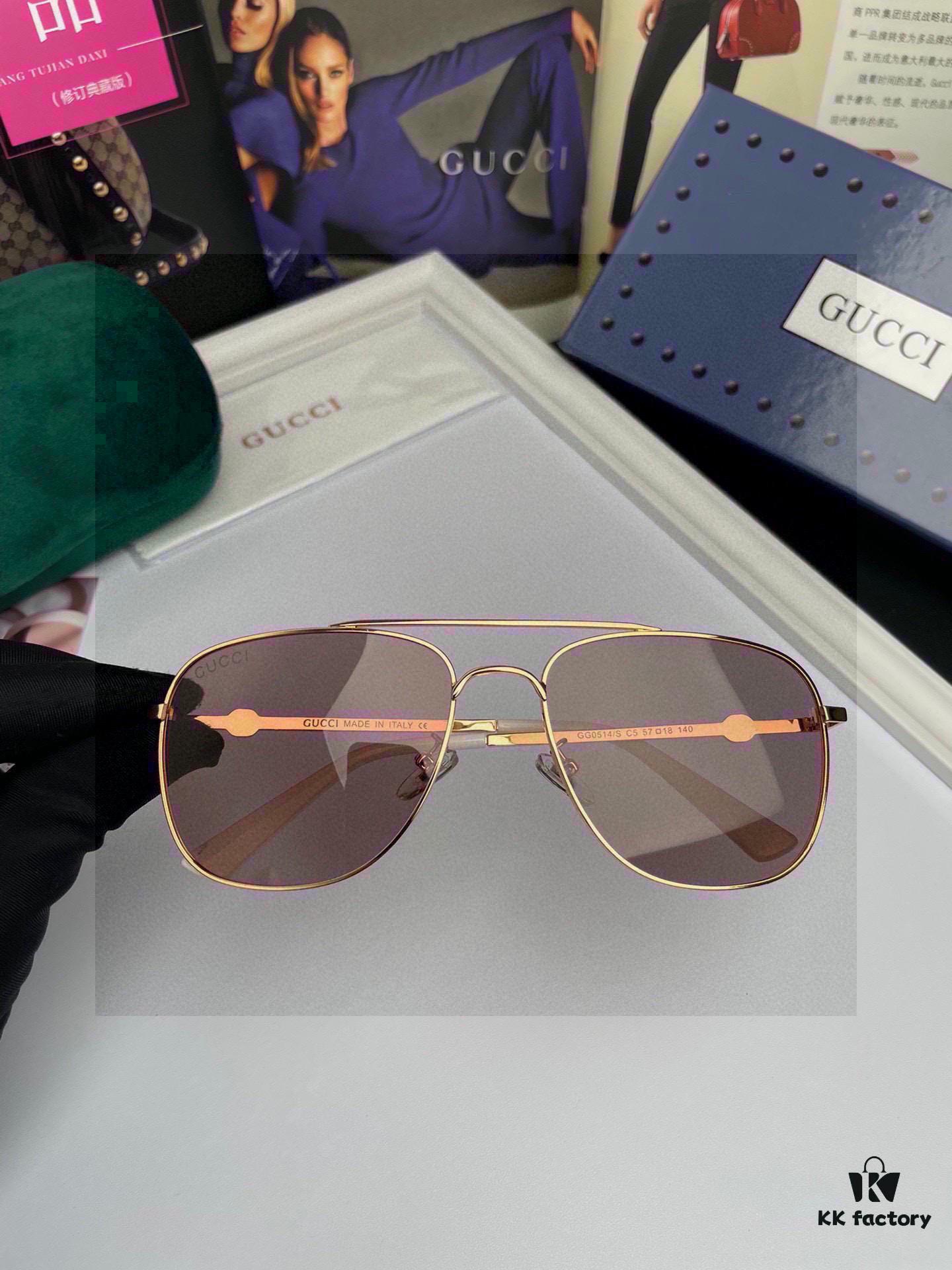 6931fe203a89a121ed54e4b3 Gucci Bee Original Men's and Women's Unisex Polarized Sunglasses with Metal Alloy Frame and Double G Bee Logo Temples