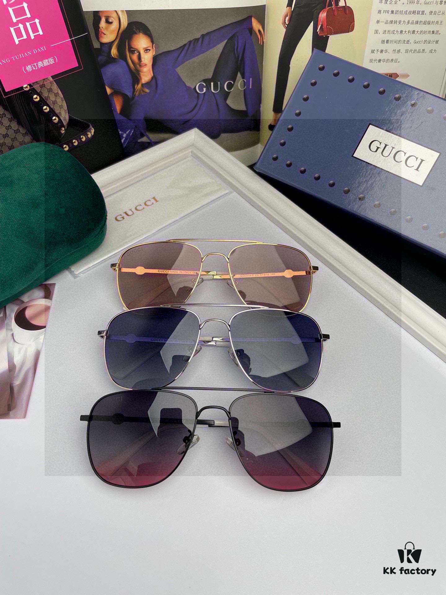 6931fe203a89a121ed54e4b8 Gucci Bee Original Men's and Women's Unisex Polarized Sunglasses with Metal Alloy Frame and Double G Bee Logo Temples