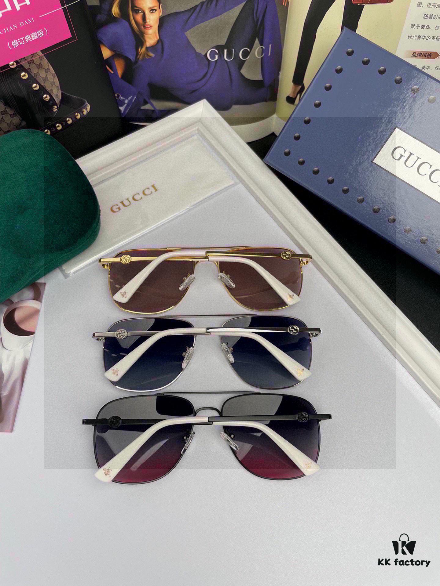 6931fe203a89a121ed54e4b9 Gucci Bee Original Men's and Women's Unisex Polarized Sunglasses with Metal Alloy Frame and Double G Bee Logo Temples