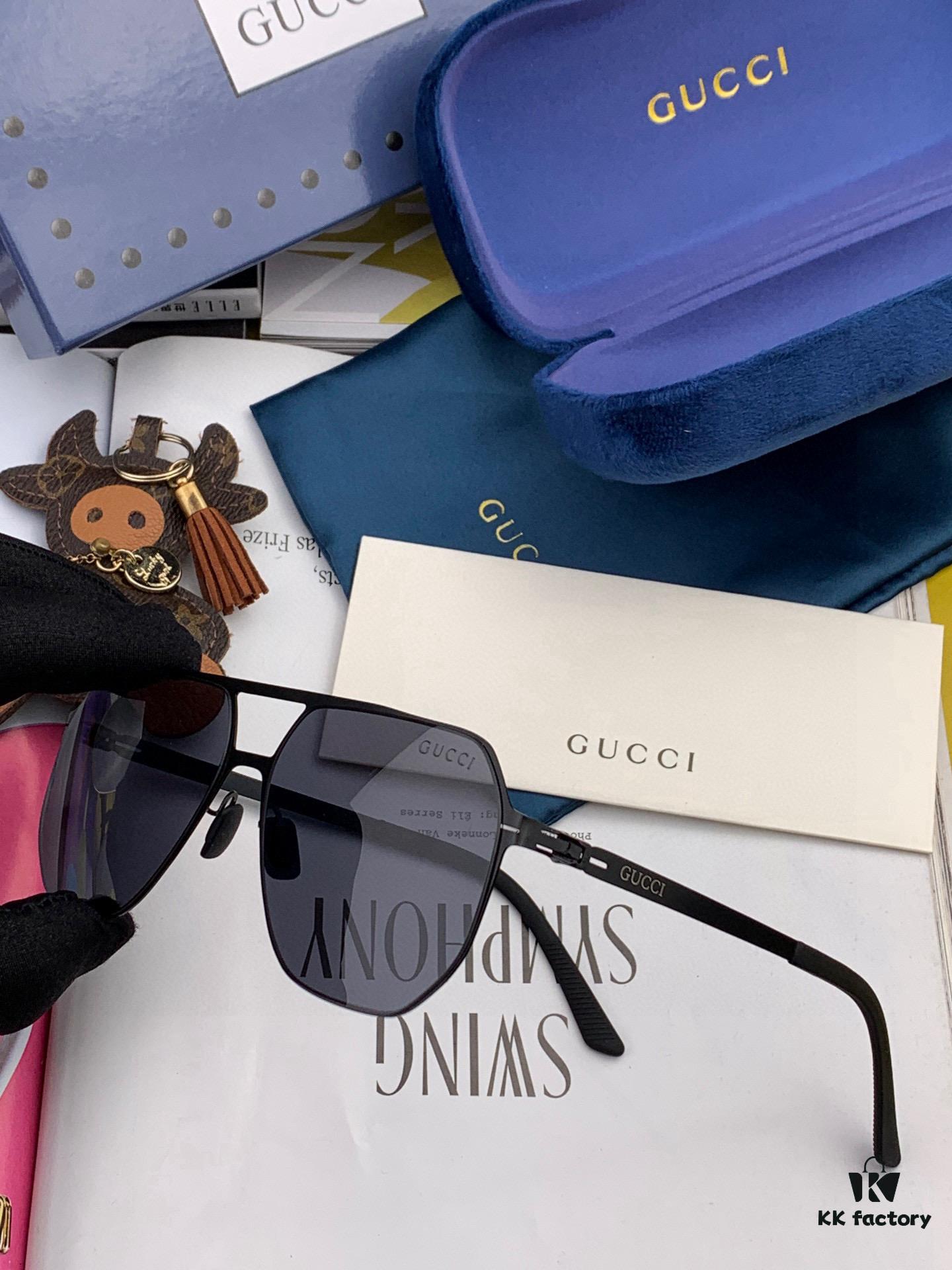 6931fe213a89a121ed54e4c1 GUCCI 2025 New Unisex Polygonal Sunglasses G1731, Electroplated Finish, Ultra-Lightweight and Highly Elastic Frame Without Screws, Scratch-Resistant and Unbreakable Design, High-Definition Nylon Lenses, Premium Craftsmanship, Original Materials, Stylish and Versatile for Casual Wear