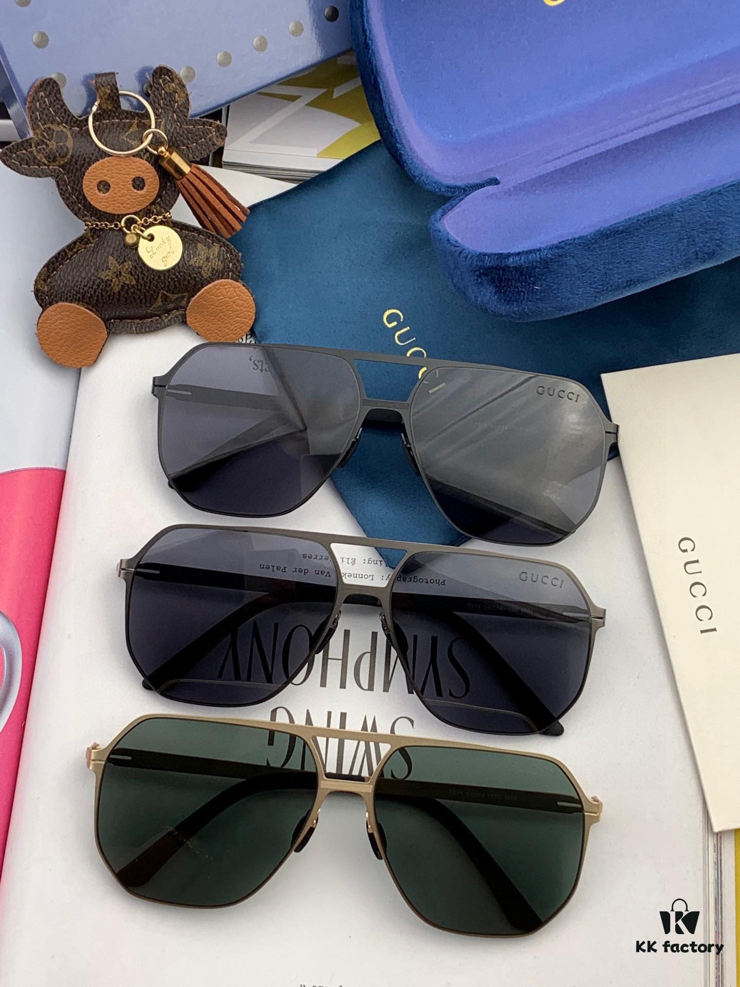 6931fe213a89a121ed54e4c2 GUCCI 2025 New Unisex Polygonal Sunglasses G1731, Electroplated Finish, Ultra-Lightweight and Highly Elastic Frame Without Screws, Scratch-Resistant and Unbreakable Design, High-Definition Nylon Lenses, Premium Craftsmanship, Original Materials, Stylish and Versatile for Casual Wear