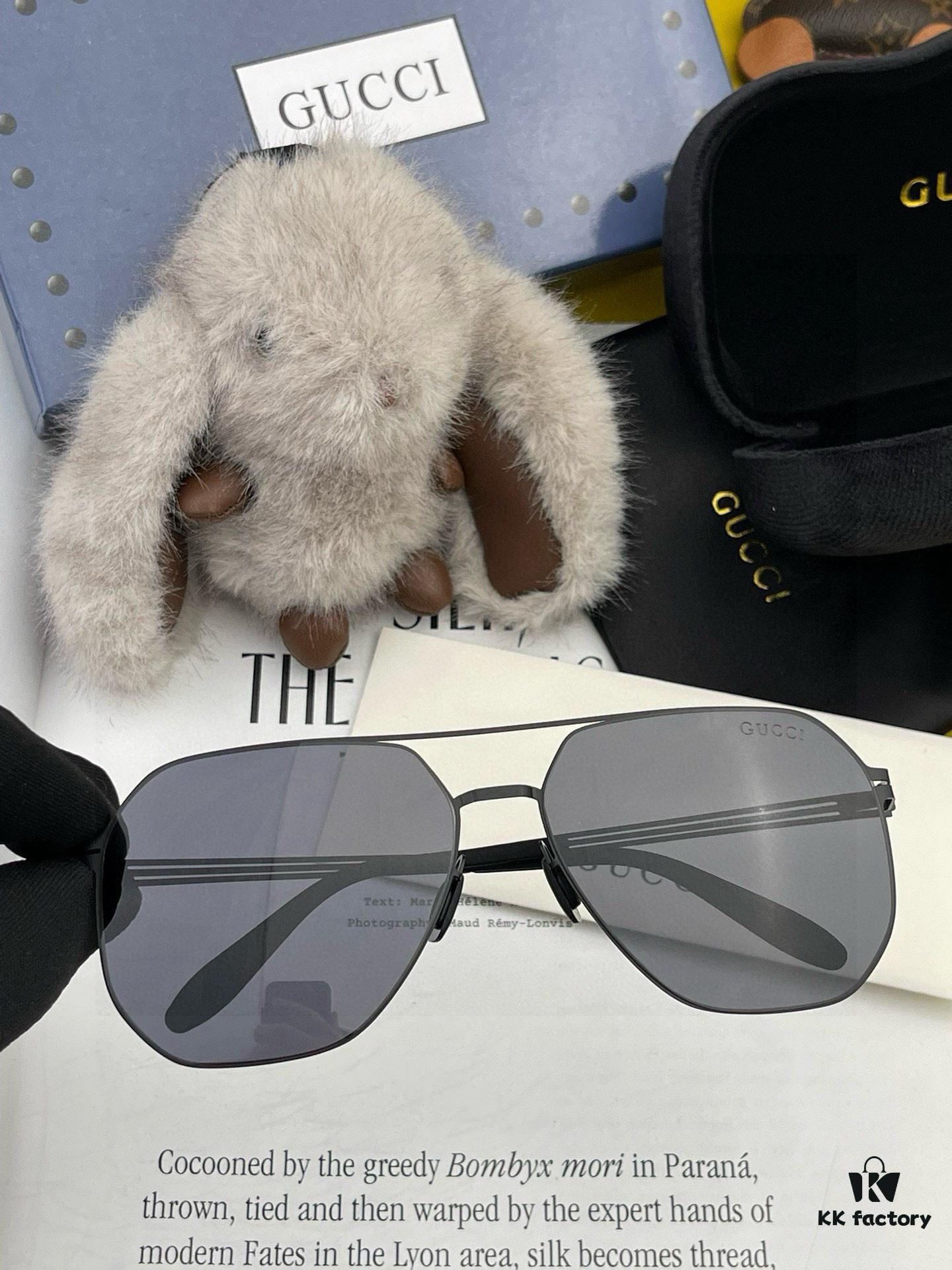 6931fe223a89a121ed54e4ce GUCCI 2025 New Unisex Polygonal Sunglasses Electroplated Non-Fading Ultra-Light Elastic Frame No Screws Crush-Resistant HD Nylon Lenses