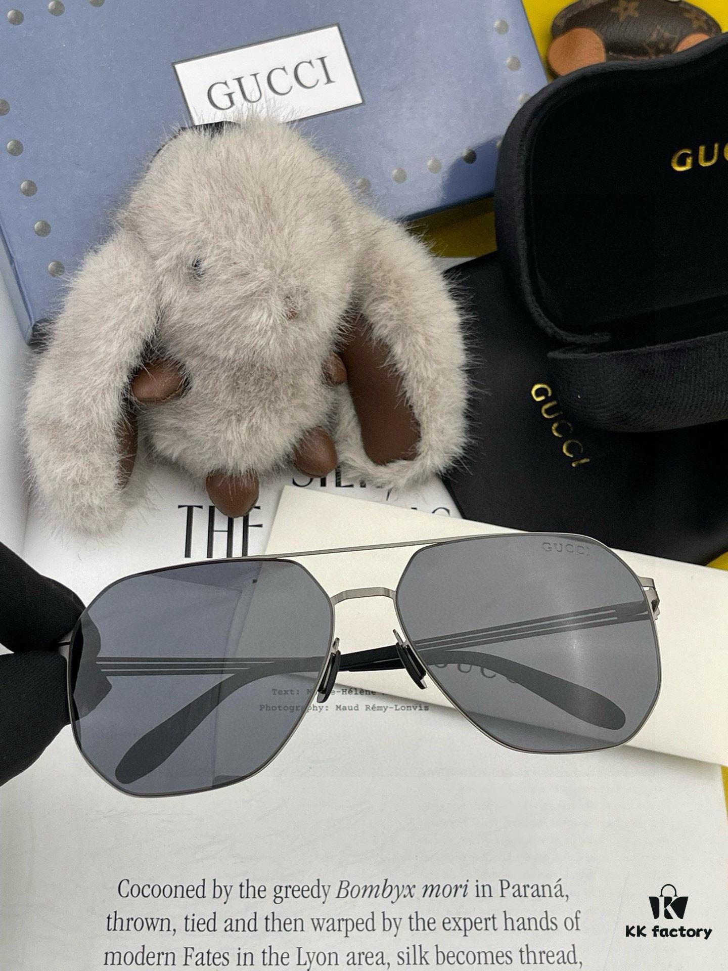 6931fe223a89a121ed54e4cf GUCCI 2025 New Unisex Polygonal Sunglasses Electroplated Non-Fading Ultra-Light Elastic Frame No Screws Crush-Resistant HD Nylon Lenses
