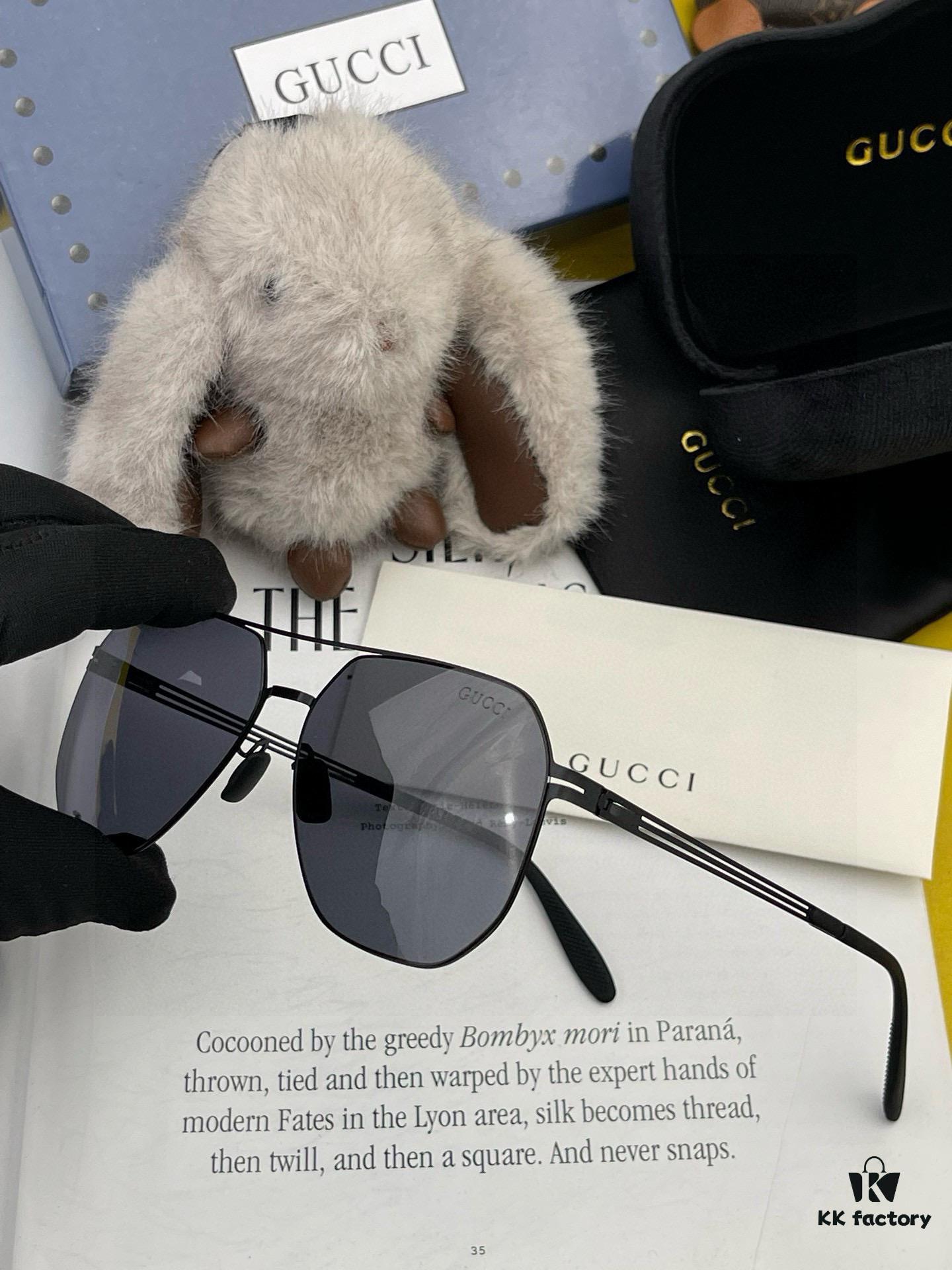 6931fe223a89a121ed54e4d0 GUCCI 2025 New Unisex Polygonal Sunglasses Electroplated Non-Fading Ultra-Light Elastic Frame No Screws Crush-Resistant HD Nylon Lenses