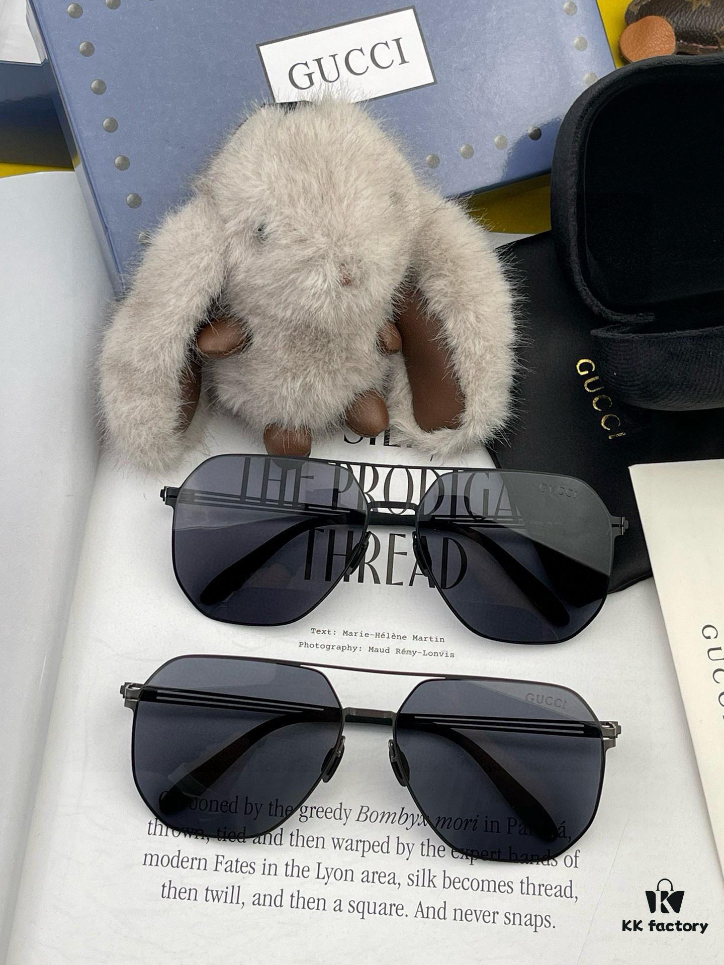 6931fe223a89a121ed54e4d4 GUCCI 2025 New Unisex Polygonal Sunglasses Electroplated Non-Fading Ultra-Light Elastic Frame No Screws Crush-Resistant HD Nylon Lenses