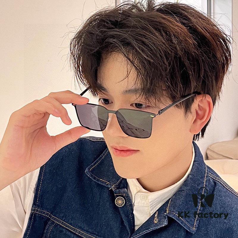 Gucci New Model One-Piece Driving Sunglasses, Must-Have Style for Travel, Celebrity Favorite Unisex Aviator Sun Glasses