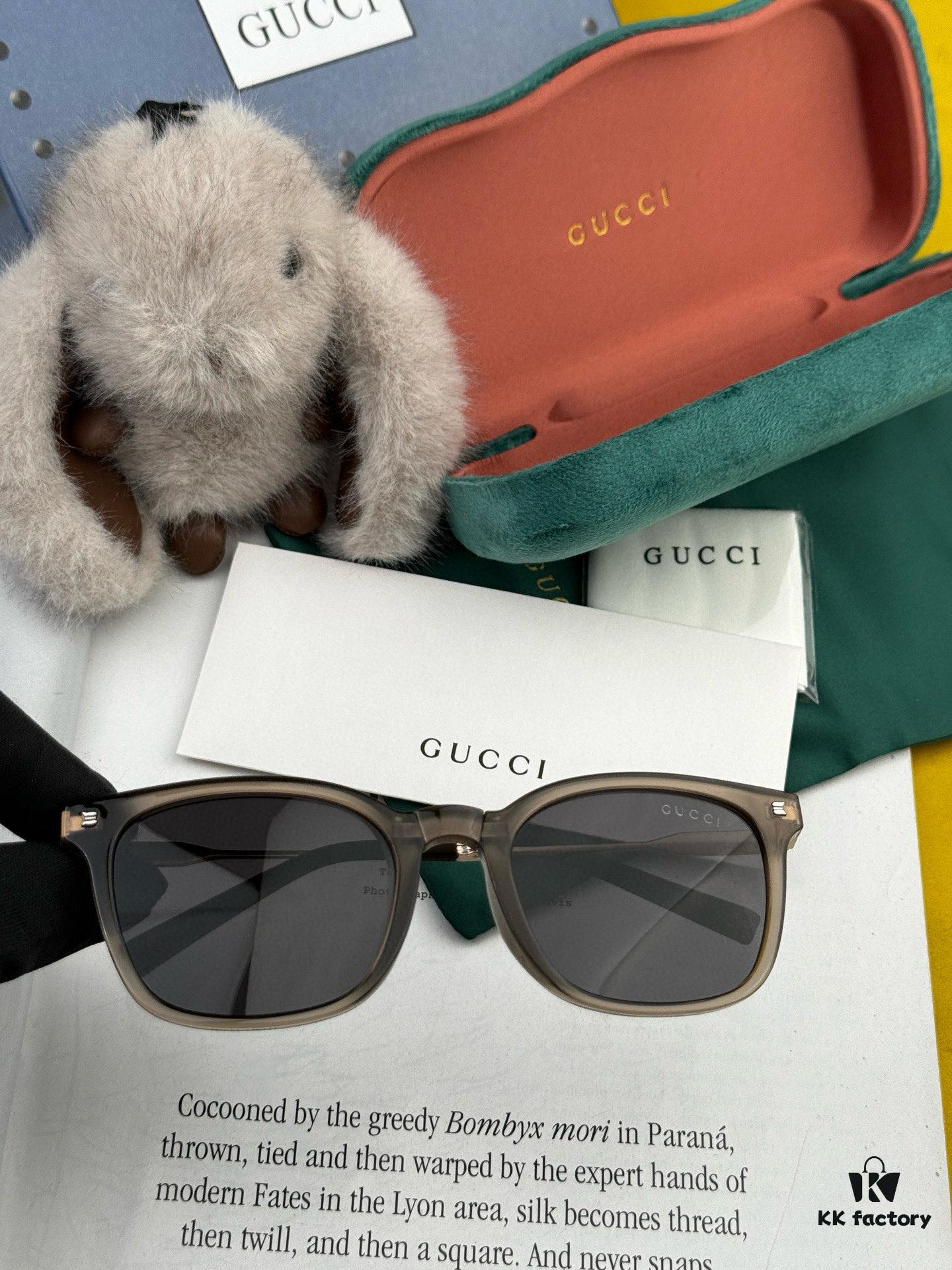 GUCCI 2025 Spring New Arrival Trendy Folding Square Polarized Sunglasses High Quality Comfortable Wear Influencer Style Sun Glasses Model: G8318