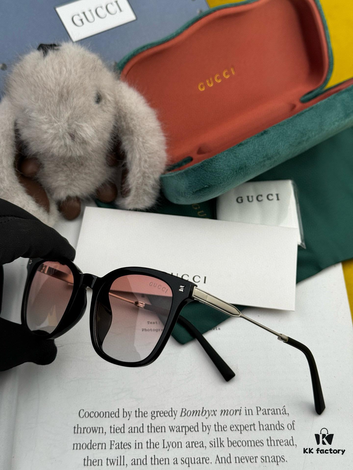 GUCCI 2025 Spring New Arrival Trendy Folding Square Polarized Sunglasses High Quality Comfortable Wear Influencer Style Sun Glasses Model: G8318