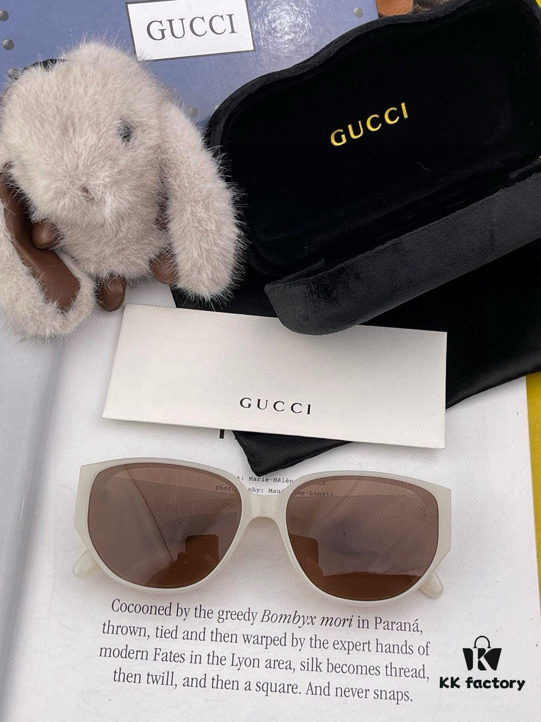 Gucci Classic Small Frame Sunglasses with Nylon Polarized UV-Protective Lenses