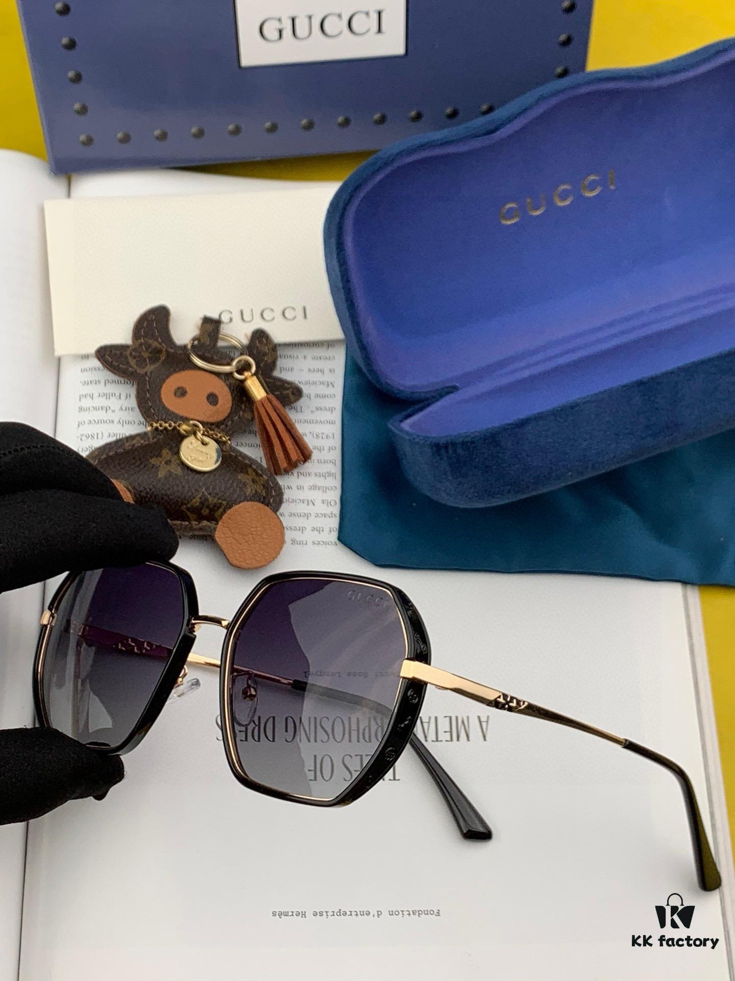 GUCCI 2025 Spring New Arrival Sunglasses, Favored by Influencers for Full Charm – Playful and Sweet with Enhanced Facial Fit, Premium Metal Finish