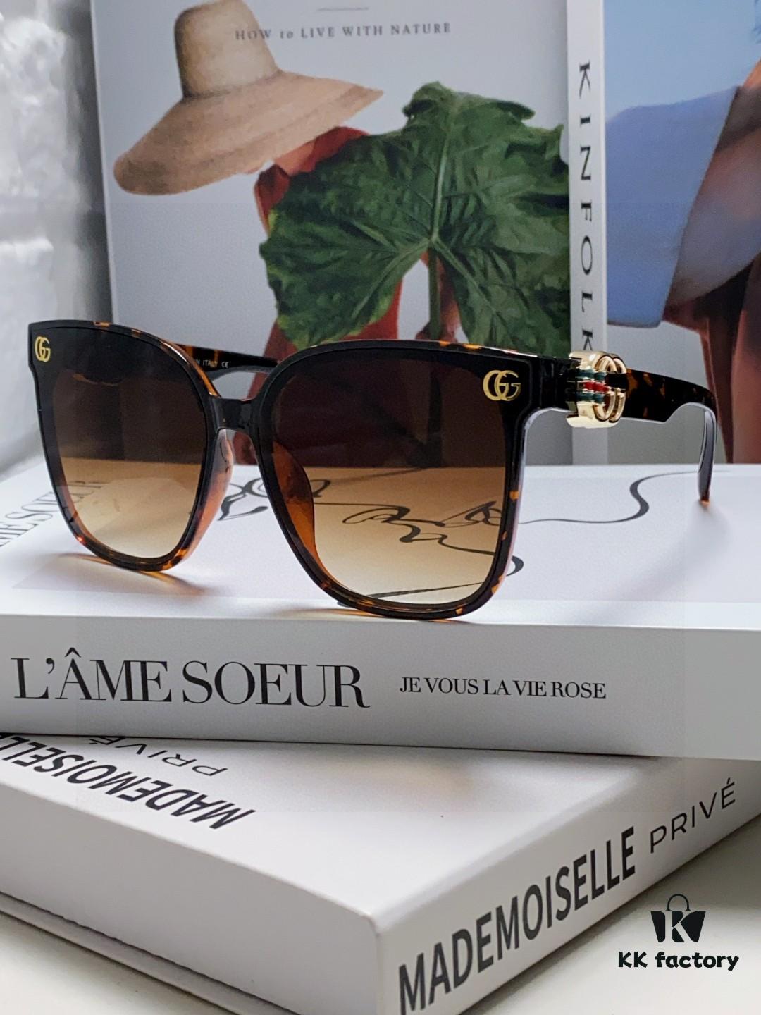 6931fe363a89a121ed54e5dd Gucci 2025 Spring New Arrival Ultra-Fresh Style Shiny Frame with Oversized G Logo on Temples, Elegant and Stylish Women's Best-Selling Sunglasses