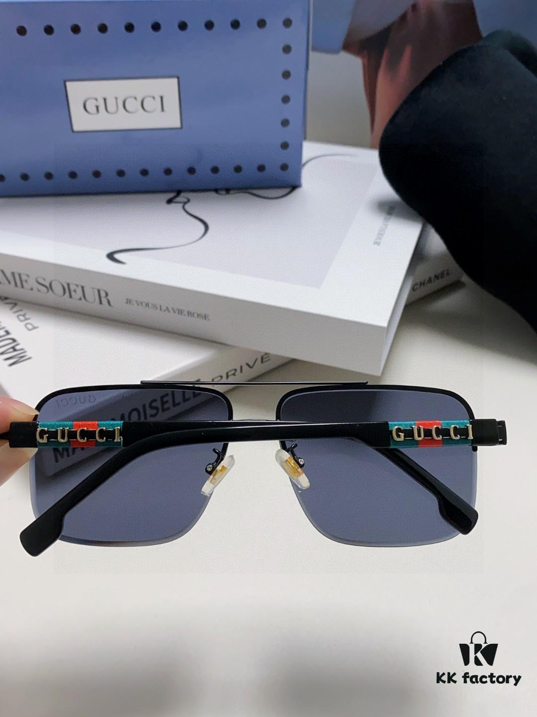 6931fe373a89a121ed54e5eb Gucci 2025 Official Early Spring New Arrival Men's Sunglasses, Popular Style Worn by Many Celebrities – Large-Frame Polarized Clear Vision Sunglasses