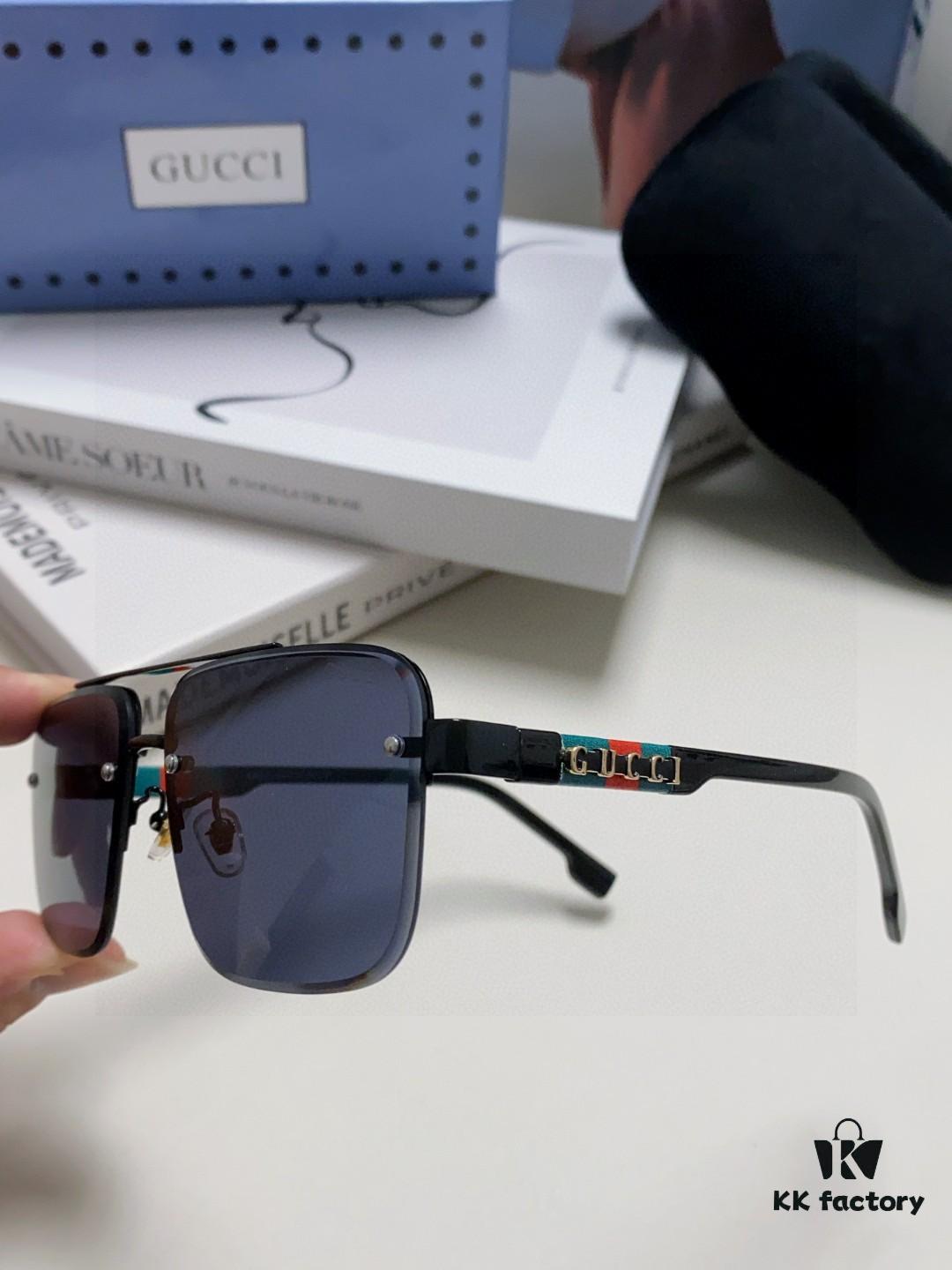 6931fe373a89a121ed54e5ec Gucci 2025 Official Early Spring New Arrival Men's Sunglasses, Popular Style Worn by Many Celebrities – Large-Frame Polarized Clear Vision Sunglasses