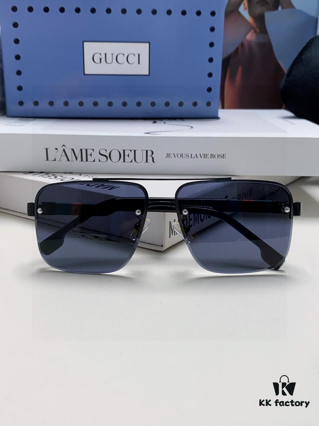 6931fe373a89a121ed54e5ed Gucci 2025 Official Early Spring New Arrival Men's Sunglasses, Popular Style Worn by Many Celebrities – Large-Frame Polarized Clear Vision Sunglasses