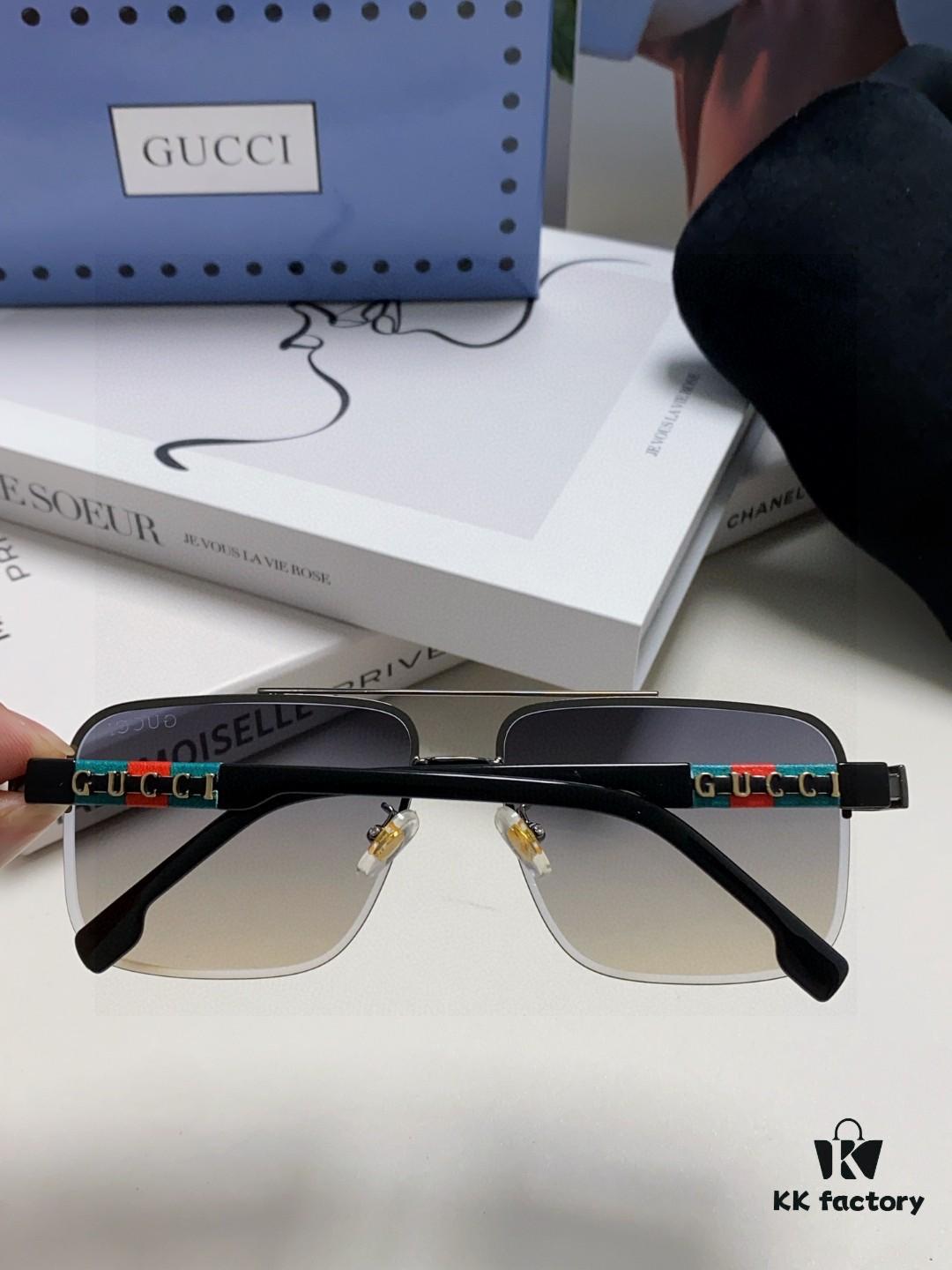 6931fe393a89a121ed54e5ff Gucci 2025 Official Early Spring New Arrival Men's Sunglasses, Popular Style Worn by Many Celebrities, Large-Frame Polarized Clear Vision Sunglasses