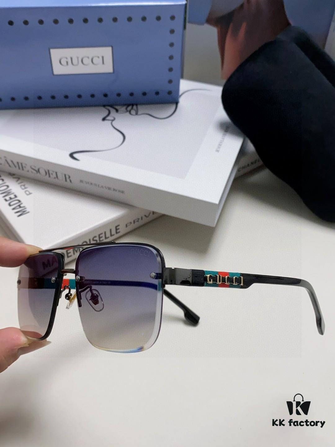 6931fe393a89a121ed54e600 Gucci 2025 Official Early Spring New Arrival Men's Sunglasses, Popular Style Worn by Many Celebrities, Large-Frame Polarized Clear Vision Sunglasses