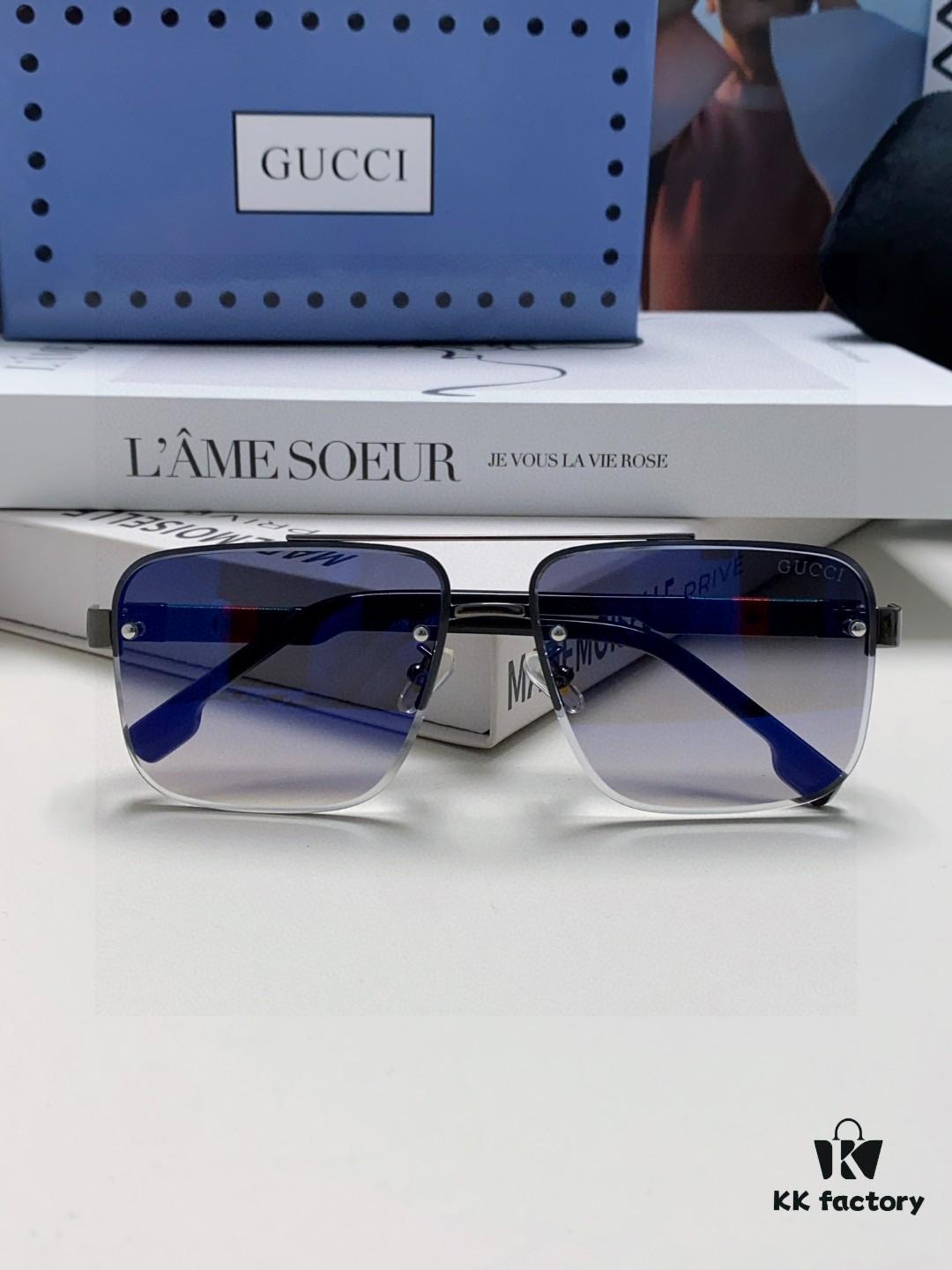 6931fe393a89a121ed54e601 Gucci 2025 Official Early Spring New Arrival Men's Sunglasses, Popular Style Worn by Many Celebrities, Large-Frame Polarized Clear Vision Sunglasses
