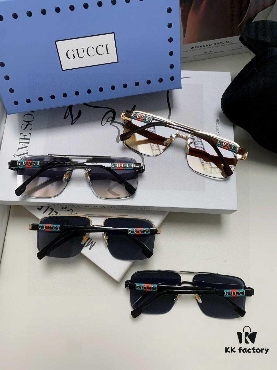 6931fe393a89a121ed54e603 Gucci 2025 Official Early Spring New Arrival Men's Sunglasses, Popular Style Worn by Many Celebrities, Large-Frame Polarized Clear Vision Sunglasses