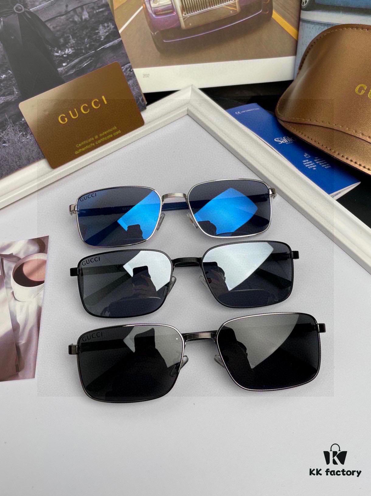 6931fe3c3a89a121ed54e61b Gucci Unisex High-Quality Polarized Sunglasses with Clear Optics, Premium Frame and Logo-Embossed Temples
