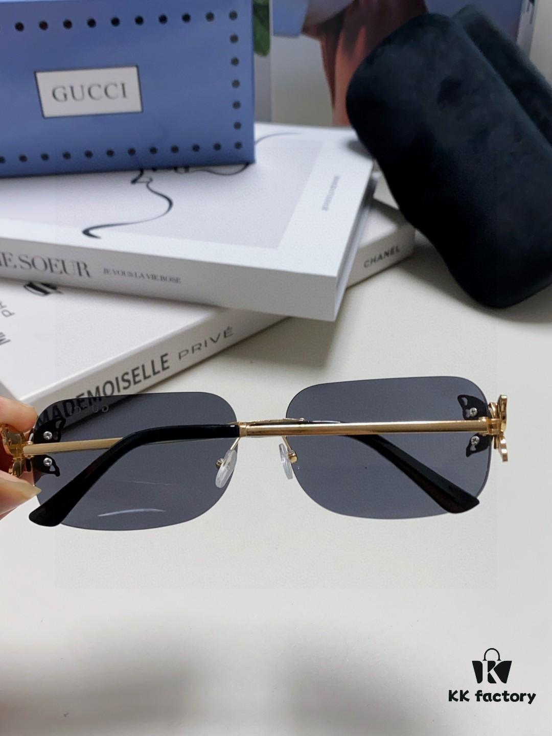 6931fe433a89a121ed54e681 Gucci Rhinestone-Embellished Butterfly Unisex Frameless Sunglasses for Women, Trendy and Stylish Retro Fashion Lady's Best-Selling Eyewear