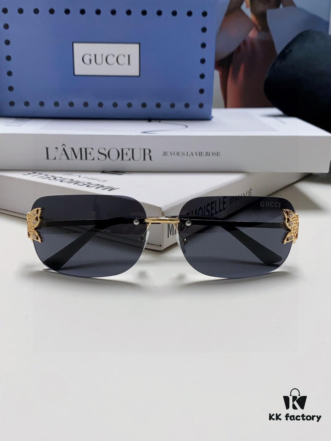 6931fe433a89a121ed54e683 Gucci Rhinestone-Embellished Butterfly Unisex Frameless Sunglasses for Women, Trendy and Stylish Retro Fashion Lady's Best-Selling Eyewear