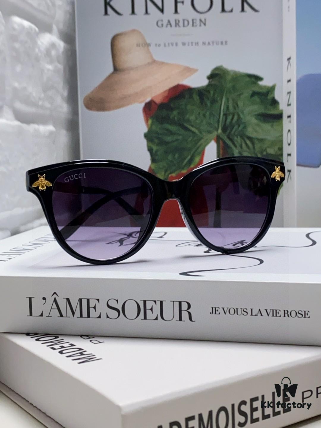 6931fe453a89a121ed54e692 Gucci New Bee Style Sunglasses with Metal Hinges, UV-Protective, Stylish and Face-Framing for Outdoor Fashion