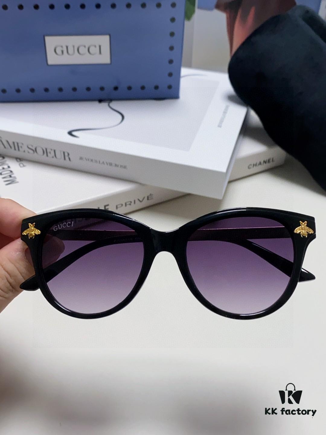 6931fe453a89a121ed54e694 Gucci New Bee Style Sunglasses with Metal Hinges, UV-Protective, Stylish and Face-Framing for Outdoor Fashion