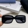 Gucci 2025 New Arrival Unisex Black Rectangular Acetate Sunglasses with Dual Side Logo, Trendy and Comfortable Oversized Eyewear