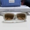 6931fe4b3a89a121ed54e6e2 Gucci 2025 New Arrival Unisex Black Rectangular Acetate Sunglasses with Dual Side Logo, Trendy and Comfortable Oversized Sun Glasses