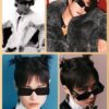 Gucci Bright and Bold Personality Rectangular Narrow-Framed Sunglasses, Unisex Streetwear Style, Versatile and Chic, Model GG1425S