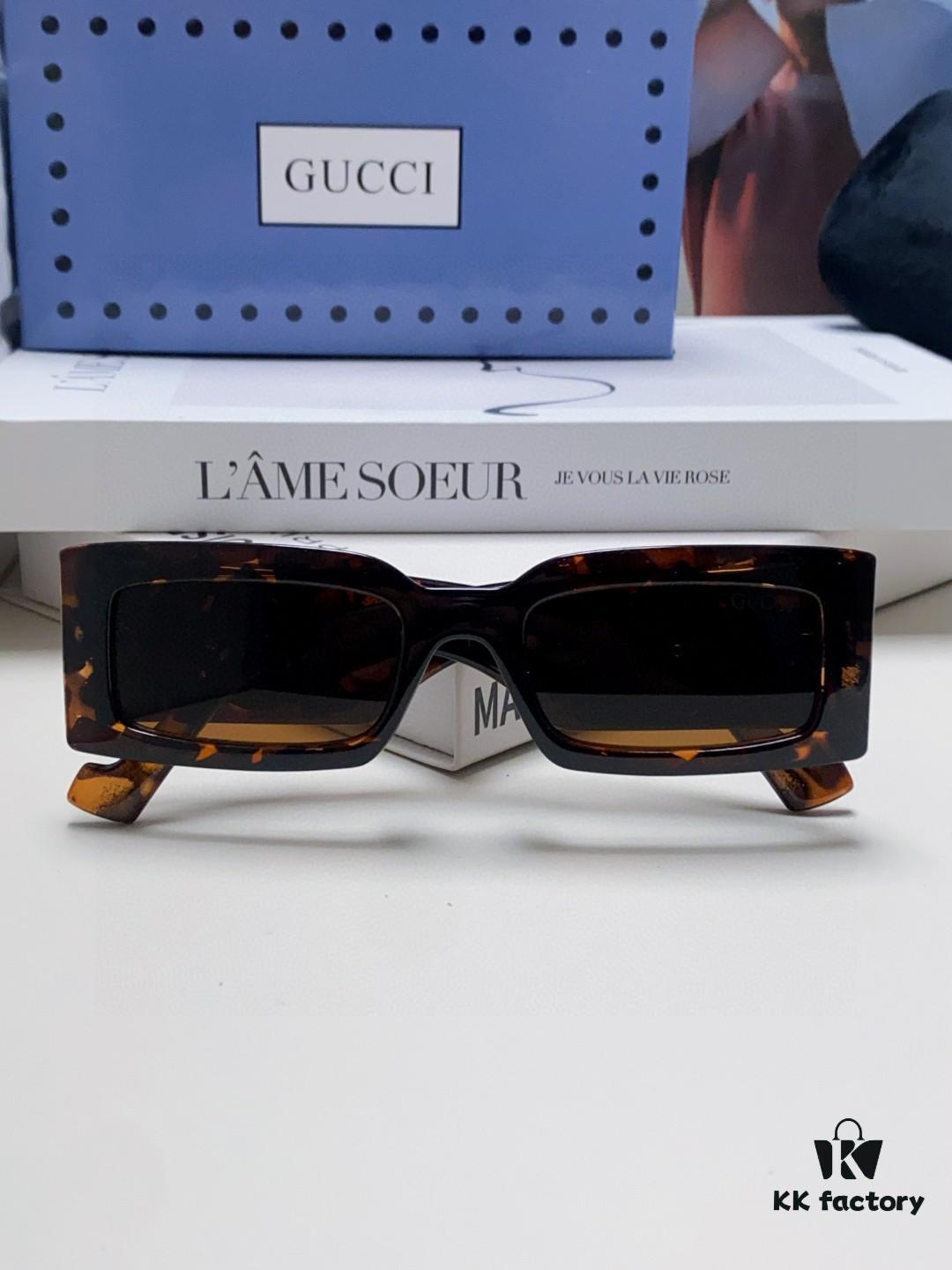 6931fe4d3a89a121ed54e6fa Gucci Bright and Bold Personality Rectangular Narrow-Framed Sunglasses Unisex Streetwear Style, Versatile Design GG1425S