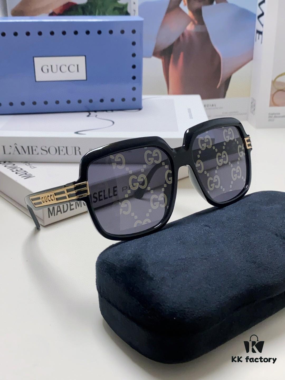 6931fe513a89a121ed54e72c Gucci 2025 New Arrival Classic Round Frame Unisex Design, Flattering on All Face Shapes, Perfect Match for Coats and Dresses, Iridescent Lens UV-Protective Sunglasses