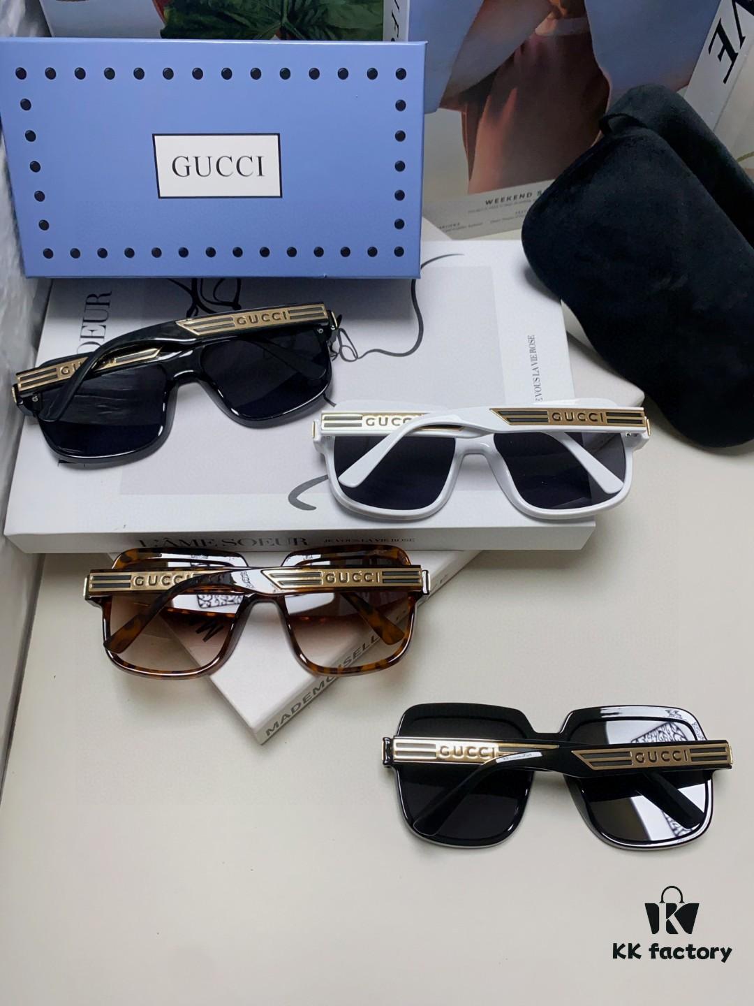 6931fe513a89a121ed54e72d Gucci 2025 New Arrival Classic Round Frame Unisex Design, Flattering on All Face Shapes, Perfect Match for Coats and Dresses, Iridescent Lens UV-Protective Sunglasses