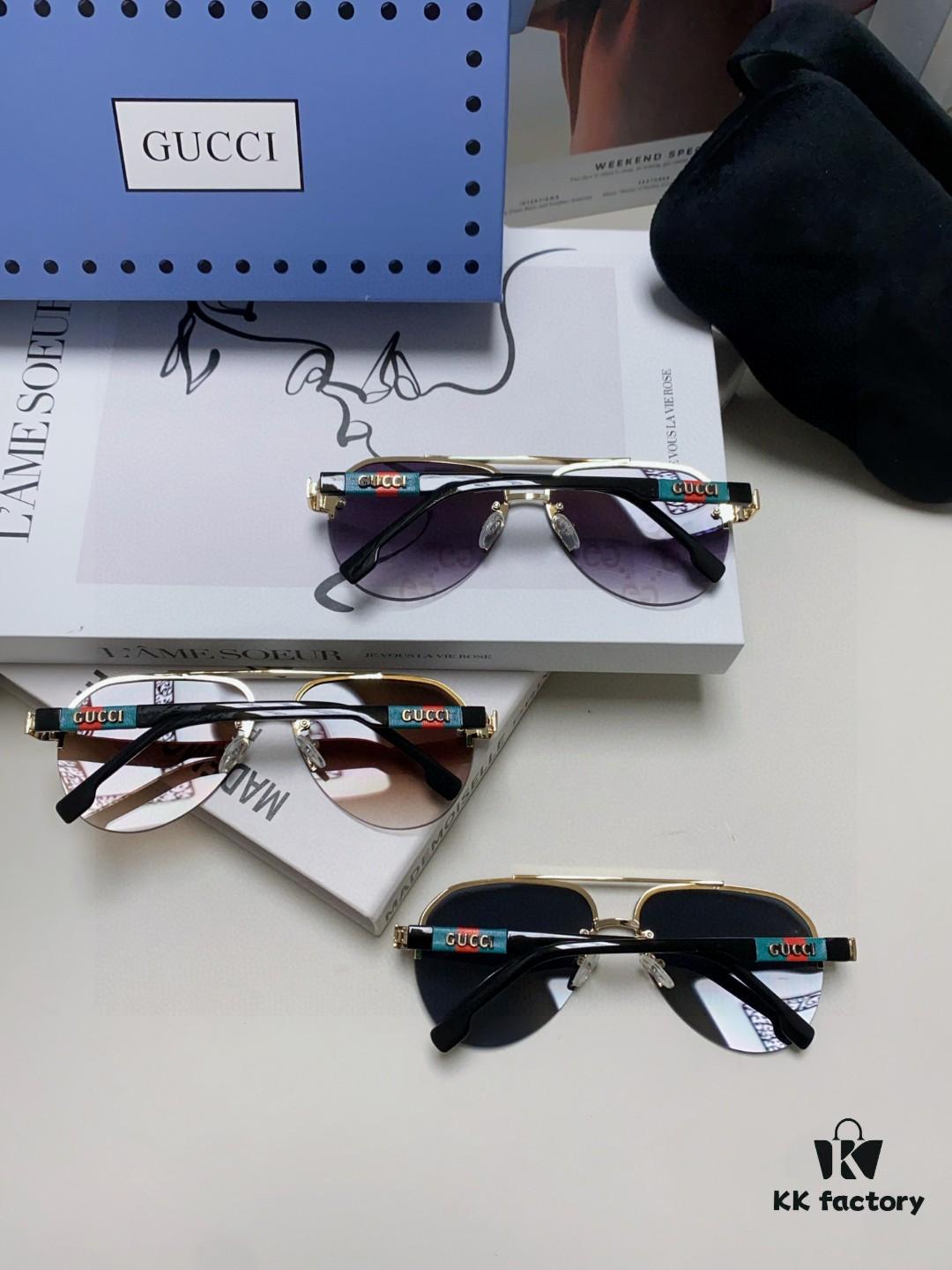 Gucci 2025 New Men's Driving Sunglasses, High-Definition Polarized Aviator Sunglasses, Premium Stylish Eyewear