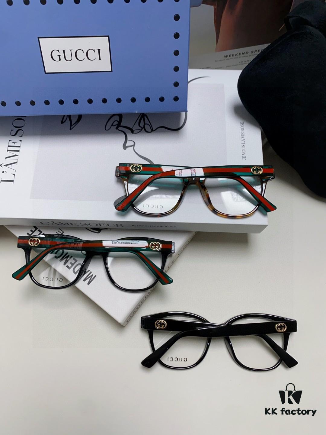 6931fe573a89a121ed54e77d Gucci 2025 New Arrival Women's Woven Art Close-Leg Frame Black Optical Glasses with Classic Red-Green Band, Fashionable Eyewear for Men and Women