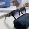 Gucci 2025 New Arrival Influencer Sunglasses for Women, Black Oversized Frame Polarized Sunglasses, Round Face Friendly Celebrity Style Unisex Sun Glasses