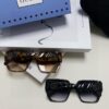 Gucci 2025 New Arrival Influencer Sunglasses for Women, Black Oversized Frame Polarized Sunglasses, Round Face Friendly Celebrity Style Unisex Sun Glasses