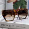 Gucci 2025 New Arrival Influencer Sunglasses for Women, Oversized Black Polarized Sunglasses, Round Face Friendly Celebrity Style Unisex Sun Glasses