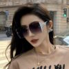 DIOR 2025 New Women's Square Sunglasses, Driving Sunglasses, New Lightweight Metal Rimless Sunglasses, Stylish, Elegant, Comfortable and Luxurious