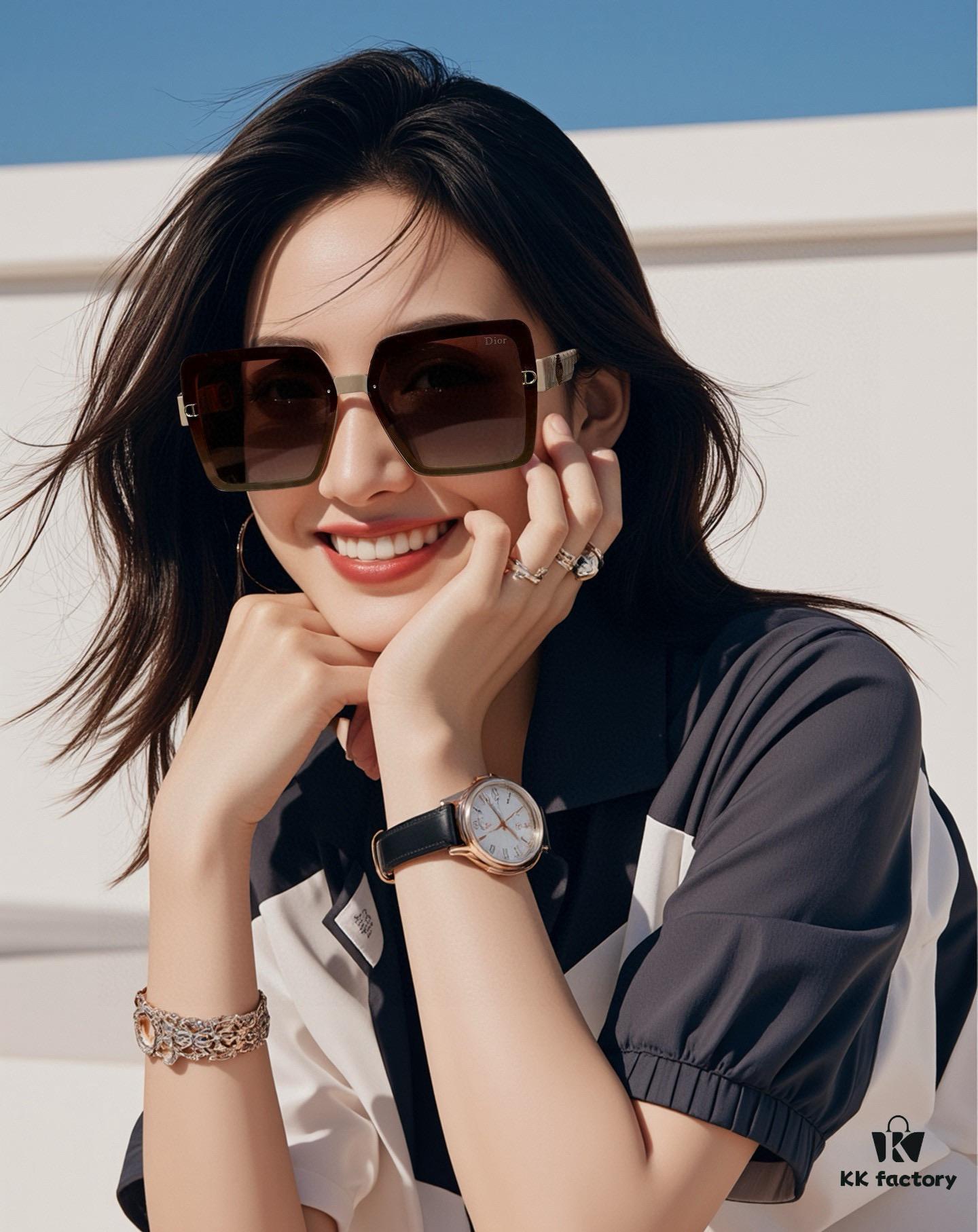 6931fe6f3a89a121ed54e8bb DIOR 2025 Spring New Arrival Trendy Fashion Square Polarized Sunglasses High-Quality Comfortable Wear Influencer Style Women's HD Thickened Polarized Sunglasses
