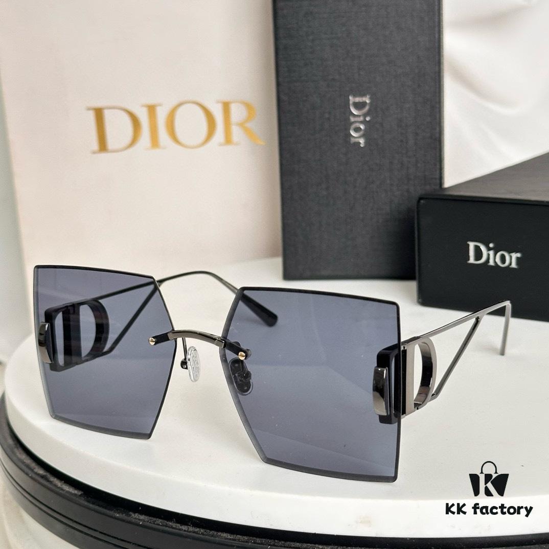 6931fe703a89a121ed54e8c4 Dior 30 Montaigne S7U SS2023 Sunglasses – Thickened 3.0 with Blue Inner Lens Coating, Frameless Luxury Design with 'CD' Logo on Dark Ruthenium Temples