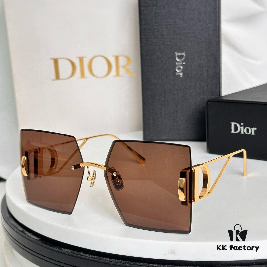 6931fe703a89a121ed54e8c5 Dior 30 Montaigne S7U SS2023 Sunglasses – Thickened 3.0 with Blue Inner Lens Coating, Frameless Luxury Design with 'CD' Logo on Dark Ruthenium Temples