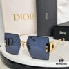 6931fe703a89a121ed54e8c7 Dior 30 Montaigne S7U SS2023 Sunglasses – Thickened 3.0 with Blue Inner Lens Coating, Frameless Luxury Design with 'CD' Logo on Dark Ruthenium Temples