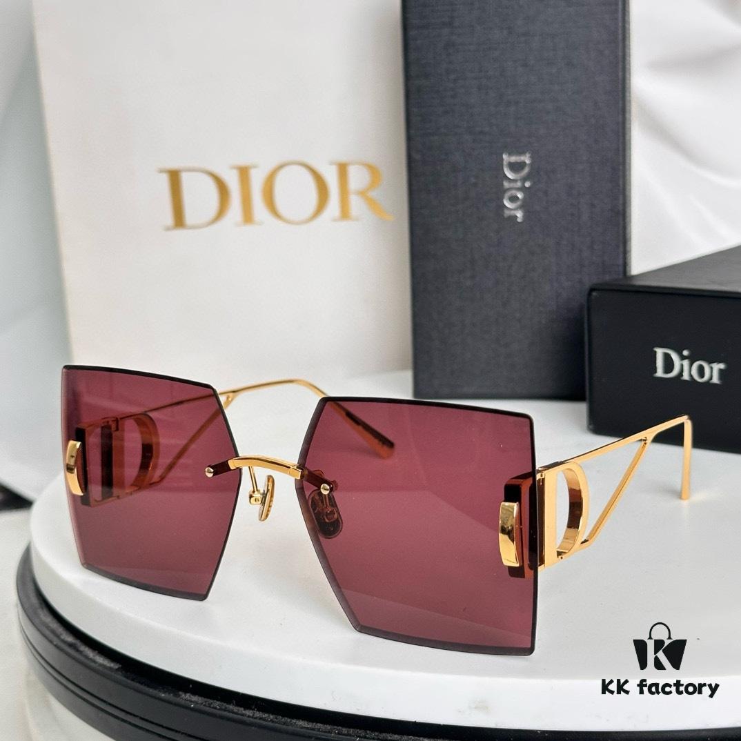 6931fe703a89a121ed54e8c8 Dior 30 Montaigne S7U SS2023 Sunglasses – Thickened 3.0 with Blue Inner Lens Coating, Frameless Luxury Design with 'CD' Logo on Dark Ruthenium Temples