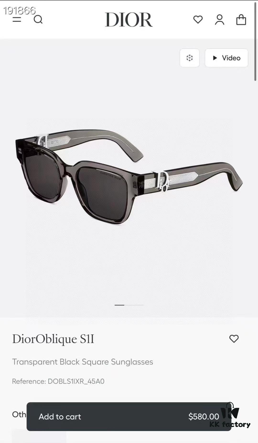 6931fe723a89a121ed54e8e7 DIOR Oblique S1F Sunglasses, Size 53-19-145