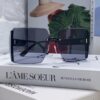 Dior 2025 New Large Frame Women's Sunglasses, Square Edged Rimless UV Protection Vacation Sunglasses