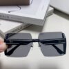 Dior 2025 New Large Frame Women's Sunglasses, Square Edged Rimless UV Protection Vacation Sunglasses