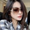 6931fe883a89a121ed54ea07 Dior 2025 New Large Frame Women's Sunglasses, Square-Cut Rimless UV-Protective Vacation Sunglasses