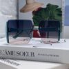Dior 2025 New Large Frame Women's Sunglasses, Square Edged Frameless UV-Protective Vacation Sunglasses