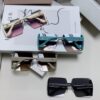 Dior 2025 New Large Frame Women's Sunglasses, Square Edged Frameless UV-Protective Vacation Sunglasses